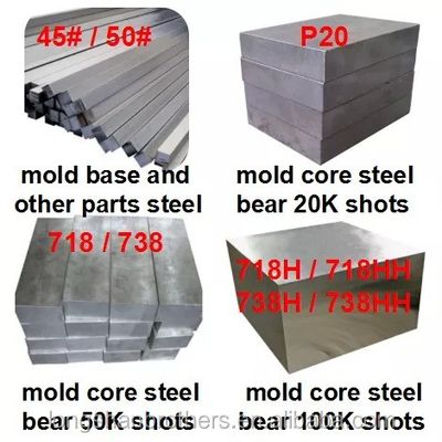 Đơn vị chính xác thổi khuôn đúc cho chai nhựa 250000-300000 shot Thời gian khuôn