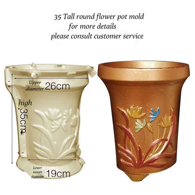 Các bộ phận đúc phun nhựa chính xác khuôn nồi hoa bê tông thiết kế tùy chỉnh