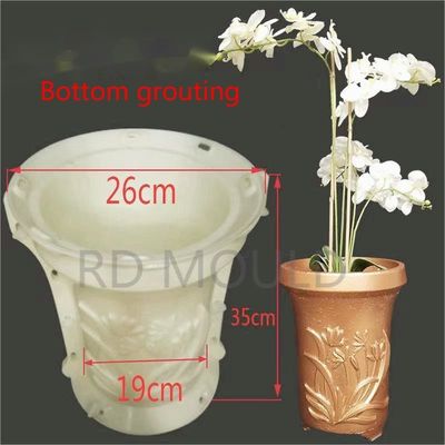 Các bộ phận đúc phun nhựa chính xác khuôn nồi hoa bê tông thiết kế tùy chỉnh