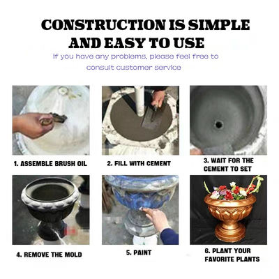 Các bộ phận đúc phun nhựa chính xác khuôn nồi hoa bê tông thiết kế tùy chỉnh